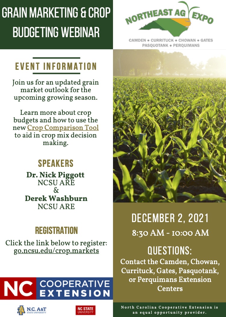 Northeast Ag Expo Grain Marketing & Crop Budgeting Webinar Poster