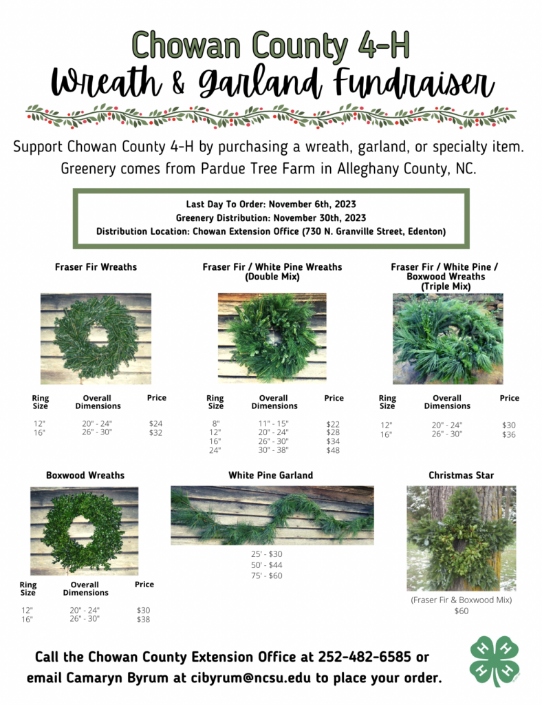 2023 Wreath & Garland Fundraiser flyer 