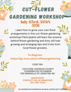 Cut Flower Gardening Workshop Flyer