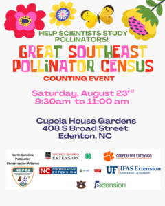Cover photo for Cupola Garden Counting: Great Southeast Pollinator Census Counting Event!